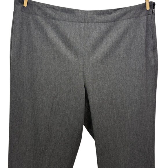Talbots Womens Classic Side Zip Dress Pant Gray Stretch Knit Flat Front Size 16 - Picture 4 of 12